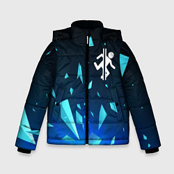 Куртка зимняя для мальчика Portal взрыв частиц, цвет: 3D-черный