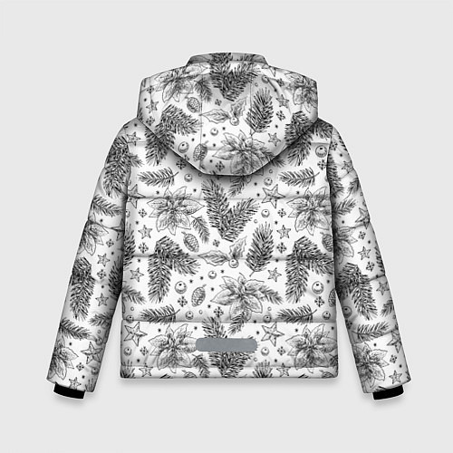 Зимняя куртка для мальчика Новогодние шишки / 3D-Светло-серый – фото 2