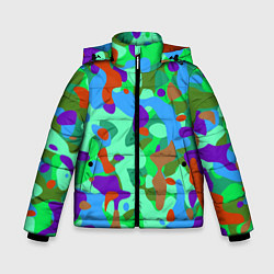 Куртка зимняя для мальчика Абстракция цвета, цвет: 3D-красный