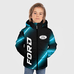 Куртка зимняя для мальчика Ford неоновые лампы, цвет: 3D-черный — фото 2