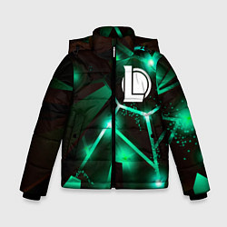 Куртка зимняя для мальчика League of Legends разлом плит, цвет: 3D-черный