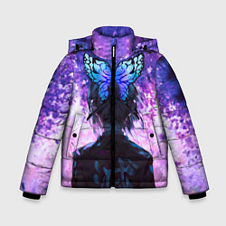 Куртка зимняя для мальчика Шинобу Кочо - Великолепная бабочка, цвет: 3D-светло-серый