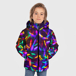 Куртка зимняя для мальчика Цветомузыка, цвет: 3D-черный — фото 2