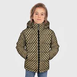Куртка зимняя для мальчика Чешуя золотого дракона, цвет: 3D-светло-серый — фото 2