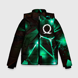 Куртка зимняя для мальчика God of War разлом плит, цвет: 3D-черный