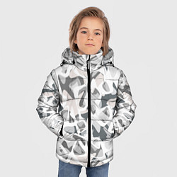 Куртка зимняя для мальчика Абстрактный пятнистый узор Камуфляж зимний, цвет: 3D-черный — фото 2