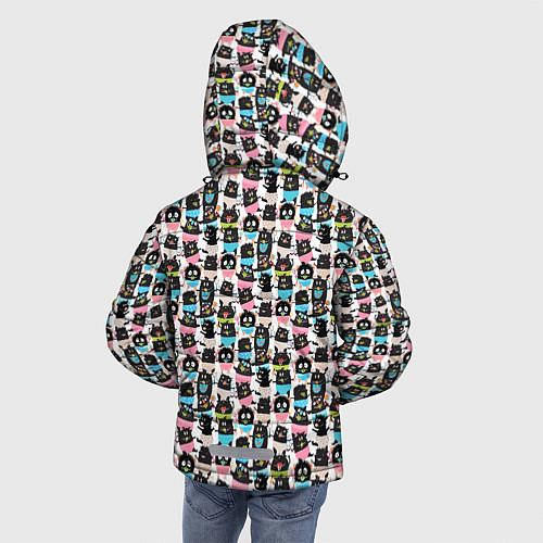 Зимняя куртка для мальчика Весёлые монстрики с соской / 3D-Светло-серый – фото 4