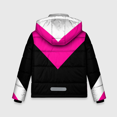 Зимняя куртка для мальчика FIRM черный с розовой вставкой / 3D-Красный – фото 2