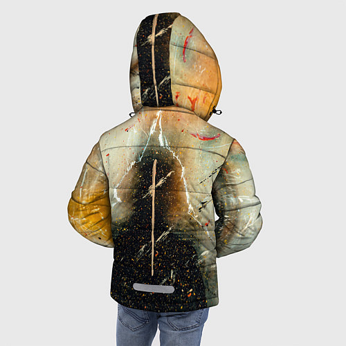 Зимняя куртка для мальчика Туман, тени и краски / 3D-Светло-серый – фото 4
