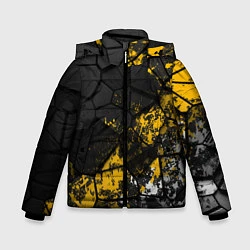 Куртка зимняя для мальчика Имперская геометрия, цвет: 3D-черный