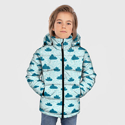 Куртка зимняя для мальчика Облака и дождь, цвет: 3D-красный — фото 2