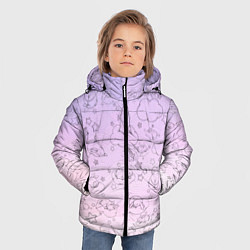 Куртка зимняя для мальчика Зайчики в облачках, цвет: 3D-светло-серый — фото 2
