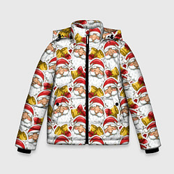 Куртка зимняя для мальчика Новогодний Дед Мороз, цвет: 3D-черный