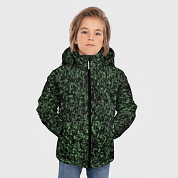 Куртка зимняя для мальчика Черный и зеленый камуфляжный, цвет: 3D-черный — фото 2
