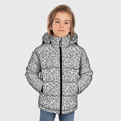Куртка зимняя для мальчика Круги штрихованные, цвет: 3D-черный — фото 2