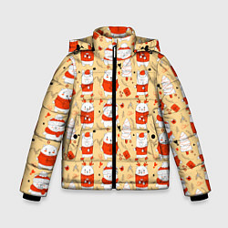 Куртка зимняя для мальчика New year bears, цвет: 3D-светло-серый
