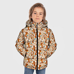 Куртка зимняя для мальчика Шахматная битва, цвет: 3D-черный — фото 2