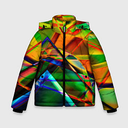 Куртка зимняя для мальчика Разноцветное стекло, цвет: 3D-светло-серый