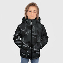 Куртка зимняя для мальчика Огромное множество тёмных кубов и шаров, цвет: 3D-светло-серый — фото 2
