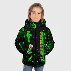 Куртка зимняя для мальчика Minecraft - разный крипер, цвет: 3D-светло-серый — фото 2