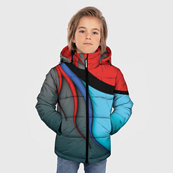 Куртка зимняя для мальчика Разноцветные ручейки, цвет: 3D-черный — фото 2