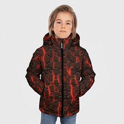 Куртка зимняя для мальчика Лава и камни, цвет: 3D-черный — фото 2