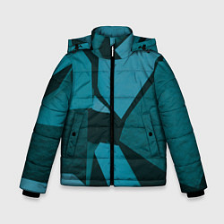 Куртка зимняя для мальчика Синие камни, цвет: 3D-черный