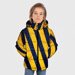 Куртка зимняя для мальчика Предупреждающие полосы на асфальте, цвет: 3D-светло-серый — фото 2