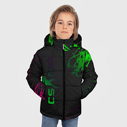 Куртка зимняя для мальчика CS GO Splashes, цвет: 3D-черный — фото 2