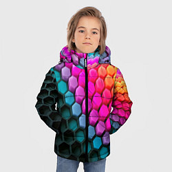 Куртка зимняя для мальчика Шейповые грани, цвет: 3D-черный — фото 2