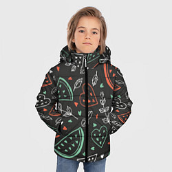 Куртка зимняя для мальчика Любовь в арбузах, цвет: 3D-красный — фото 2