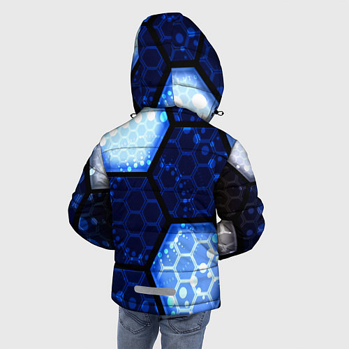 Зимняя куртка для мальчика Магическая броня соты из игры ведьмак / 3D-Светло-серый – фото 4