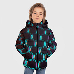 Куртка зимняя для мальчика Неоновая сталь бронированная, цвет: 3D-черный — фото 2