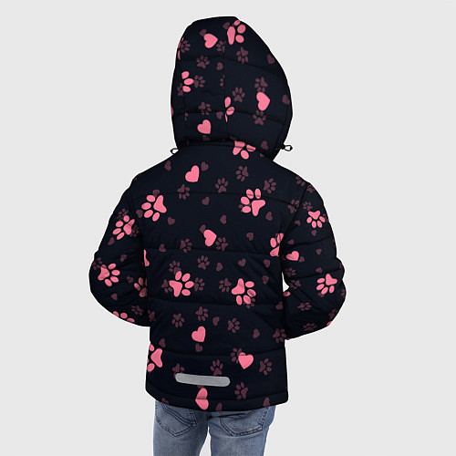 Зимняя куртка для мальчика Лапки котиков / 3D-Светло-серый – фото 4