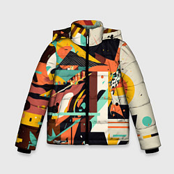 Зимняя куртка для мальчика Авангардная геометрическая композиция