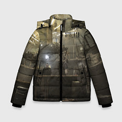 Куртка зимняя для мальчика STALKER Одиночка и бармен, цвет: 3D-светло-серый