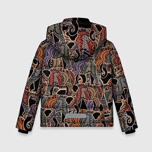 Зимняя куртка для мальчика Камуфляж из слона / 3D-Красный – фото 2
