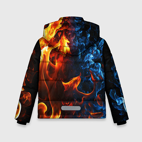 Зимняя куртка для мальчика Битва огней - два пламени / 3D-Красный – фото 2