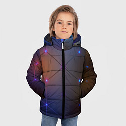 Куртка зимняя для мальчика Космические треугольники, цвет: 3D-красный — фото 2