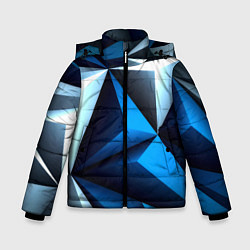 Куртка зимняя для мальчика Абстрактные грани текстура, цвет: 3D-черный