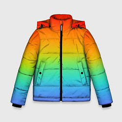 Куртка зимняя для мальчика Я радуга, цвет: 3D-черный