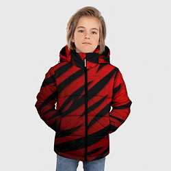 Куртка зимняя для мальчика Красный градиент - языки пламени, цвет: 3D-светло-серый — фото 2