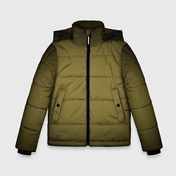 Куртка зимняя для мальчика Градиент хаки, цвет: 3D-черный
