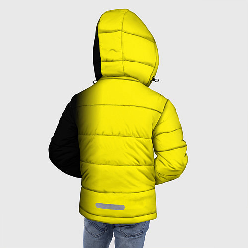 Зимняя куртка для мальчика И черный и желтый / 3D-Светло-серый – фото 4