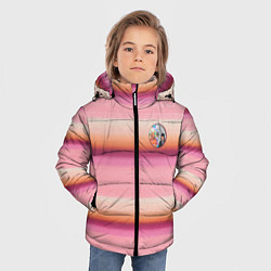 Куртка зимняя для мальчика Энид Синклер с Уэнсдей Аддамс - текстура свитера, цвет: 3D-светло-серый — фото 2