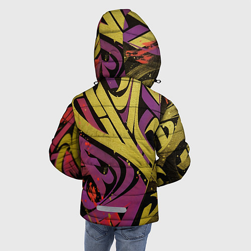 Зимняя куртка для мальчика Calligraphic style / 3D-Светло-серый – фото 4