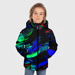 Куртка зимняя для мальчика Мазки кистью, цвет: 3D-красный — фото 2