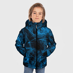 Куртка зимняя для мальчика Синий дым текстура, цвет: 3D-черный — фото 2