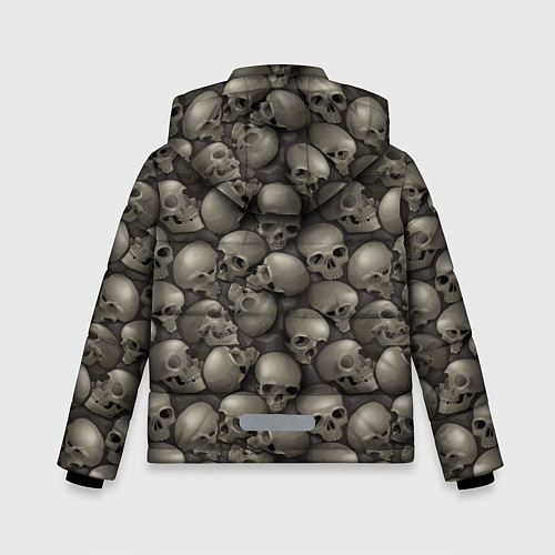 Зимняя куртка для мальчика Стена черепов / 3D-Светло-серый – фото 2
