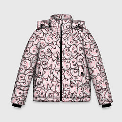 Куртка зимняя для мальчика Буквы: весна, цвет: 3D-черный